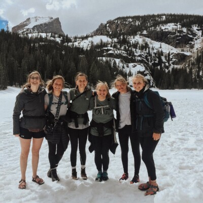 Abby Anderson (3rd form left) enjoying outdoor time with her high school Bible study group.